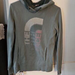 The North Face Olive Green Logo Hooded Pullover